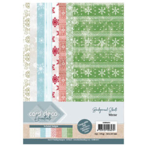 Card Deco Essentials Back Ground Sheets - Winter Card Deco Essentials CDEBG003