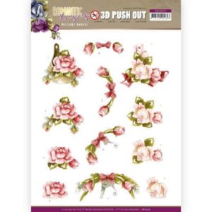 SB10515 3D Push Out - Precious Marieke - Romantic Roses - Pink Rose
