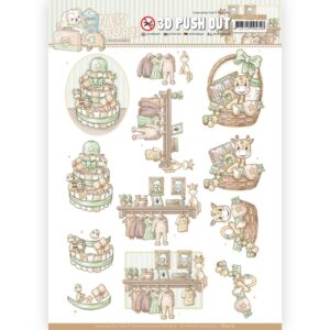 3D Push Out - Yvonne Creations - Newborn - Baby Basket SB10519