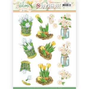 3D Push Out - Jeanine's Art Welcome Spring - Yellow Tulips Jeanines Art SB10527