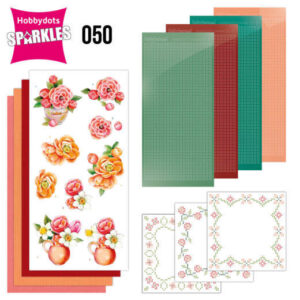 Sparkles Set 50 -  Jeanine's Art - Orange Flowers Stickers en DODO SPDO050