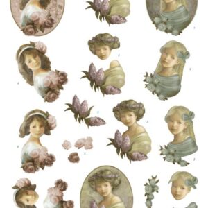 3D Cutting Sheet - Amy Design - Vintage Girl CD11456
