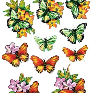 3D Cutting Sheet - Yvon's Art - Butterflies orange Yvon's Art CD11641