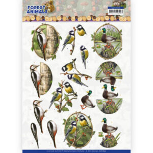 CD11650 3D cutting sheet - Amy Design Forest Animals - Woodpacker