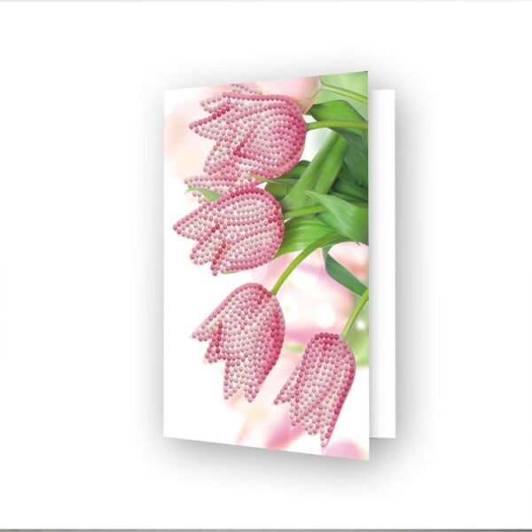 DDG.036 DIAMOND DOTZ® - 12.6x17.7 cm - Greeting Card Romantic Tulips Needleart World DDG.036