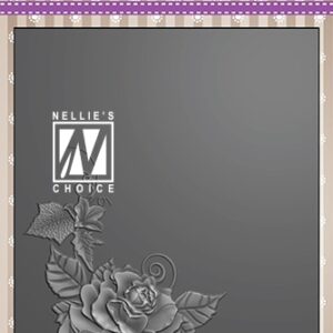 EF3D021 3D Embossing Folders Rose corner-2 Nellie Snellen EF3D021