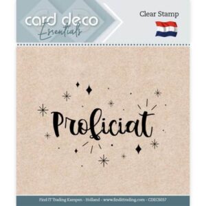 Card Deco Essentials - Clear Stamps - Proficiat CDECS037