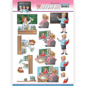 3D Push Out - Yvonne Creations - Bubbly Girls Professions - Teacher SB10550