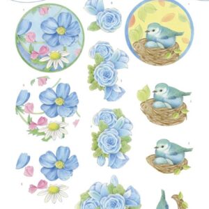 3D Cutting Sheet - Jeanine's Art - Blue Flower CD11600