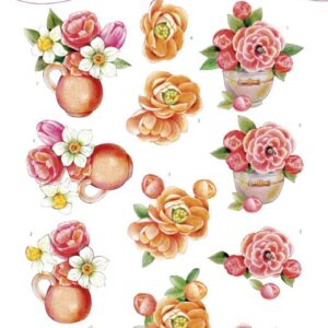 3D Cutting Sheet - Jeanine's Art - Orange Flowers Jeanine's Art CD11615