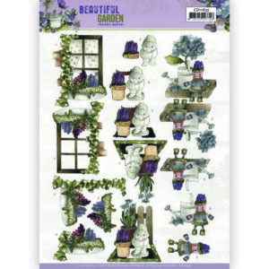 CD11635 3D Cutting Sheet - Precious Marieke - Beautiful Garden - Garden Gnome (HJ194)
