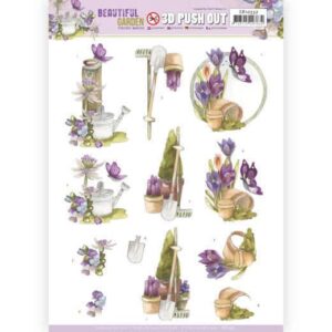 SB10532 3D Push Out - Precious Marieke - Beautiful Garden - Butterfly (HJ194)