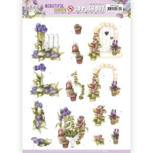 SB10533 3D Push Out - Precious Marieke - Beautiful Garden - Allium (HJ194)