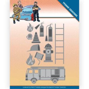 Dies - Yvonne Creations - Big Guys Professions - Fire Department YCD10239