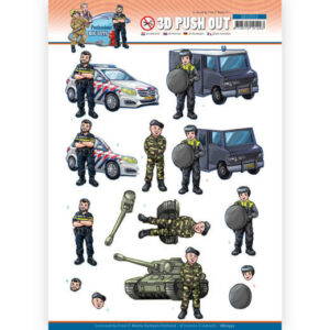 3D Push Out - Yvonne Creations - Big Guys Professions - Police SB10552
