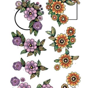 3D Cutting Sheet - Yvon's Art - Label Flowers CD11678