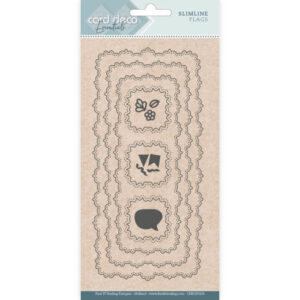 Card Deco Essentials - Slimline Dies - Slimline Flags CDECD0106