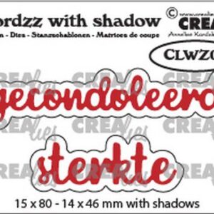 Crealies Wordzz with Shadow Gecondoleerd sterkte (NL) CLWZ05 15x80mm