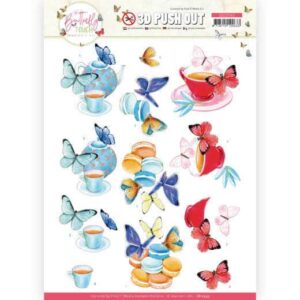 SB10543 3D Push Out - Jeanine's Art - Butterfly Touch - Blue Butterfly (HJ195)