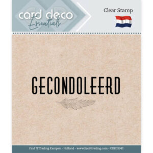 Card Deco Essentials - Clear Stamps - Gecondoleerd Card Deco Essentials CDECS041