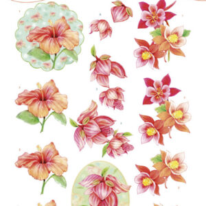 3D Cutting Sheet - Jeanine's Art - Orange Flowers Jeanines Art CD11602