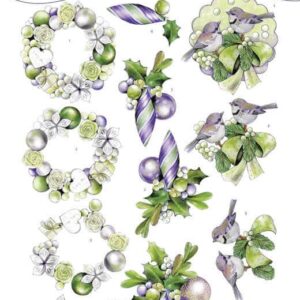 3D Cutting Sheet - Jeanine's Art - Purple Christmas Baubles Jeanines Art CD11539