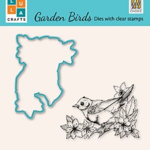 HDCS010 Die & clear stamp set 2: Garden bird-2 Nellie Snellen