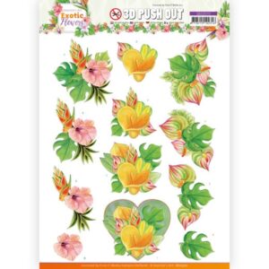 3D Push Out - Jeanine's Art - Exotic Flowers - Orange Flowers Jeanines Art SB10570