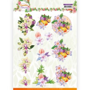 3D cutting sheet - Jeanine's Art - Exotic Flowers - Purple Flowers Jeanines Art CD11691