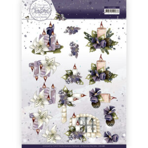 CD11681 3D Cutting Sheet - Precious Marieke - The Best Christmas Ever - Red Apples and Candles(HJ197