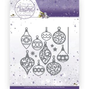 PM10211 Dies - Precious Marieke - The Best Christmas Ever - Bunch of Christmas Baubles(HJ197