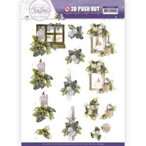 SB10563 3D Push Out - Precious Marieke - The Best Christmas Ever - Red Apples and Candles(HJ197