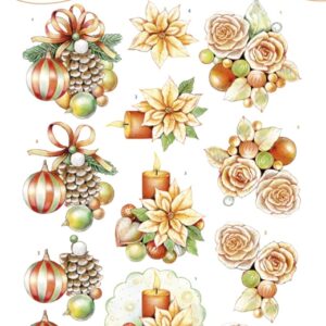 3D Cutting Sheet - Jeanine's Art - Salmon Christmas Baubles Jeanines Art CD11537
