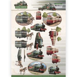 3D Cutting Sheet - Amy Design - Vintage Transport - Train Amy Design CD11706