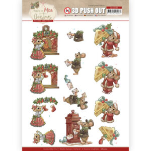 3D Cutting Sheet - Yvonne Creations - Have a Mice Christmas - Sending Christmas Cards Yvonne Creations CD11716