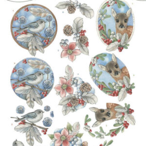 3D Cutting Sheet - Jeanine's Art - Berries and Feathers Jeanines Art CD11396