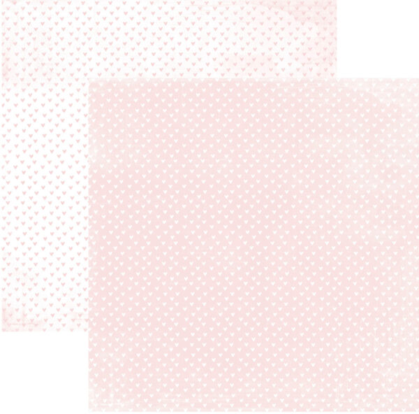 RP0345 It´s a girl Collection - Hearts Double-sided patterned paper 12x12 200 gsm Reprint