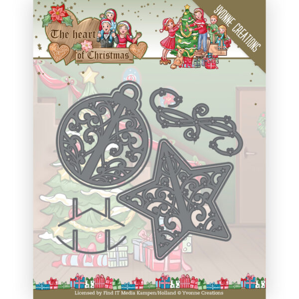 Dies - Yvonne Creations - The Heart of Christmas - Twinkling Decorations Yvonne Creations YCD10254