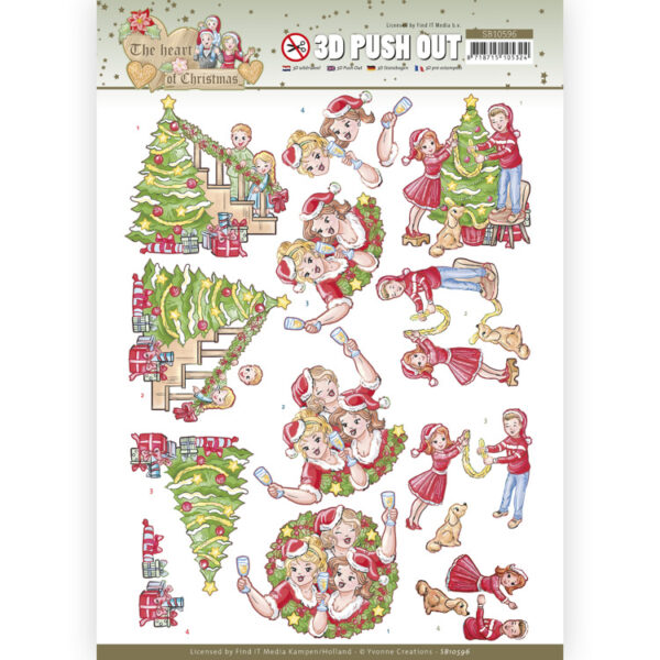 3D Push Out - Yvonne Creations - The Heart of Christmas - Celebrations Yvonne Creations SB10596
