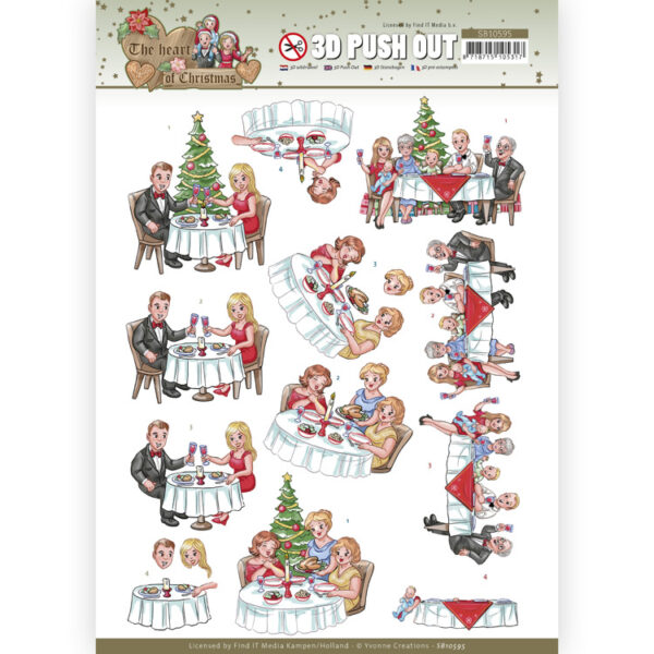 3D Push Out - Yvonne Creations - The Heart of Christmas - Dining Yvonne Creations SB10595