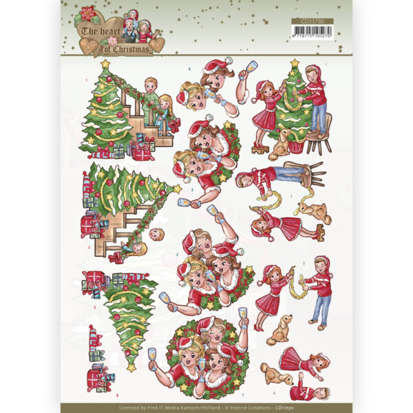 3D Cutting Sheet - Yvonne Creations - The Heart of Christmas - Celebrating Yvonne Creations CD11730