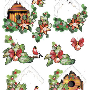 3D Cutting Sheet - Yvon's Art - Christmas Bird House Yvon's Art