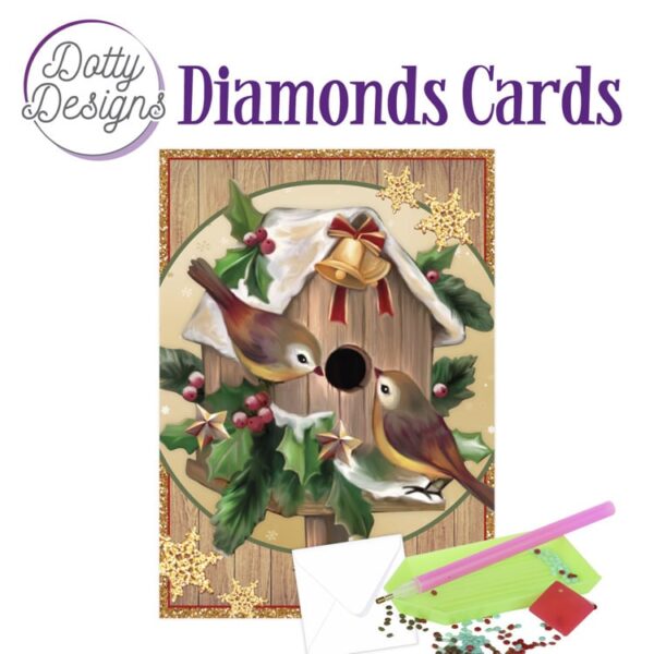 DDDC1042 Dotty Designs Diamond Cards - Christmas Birdhouse