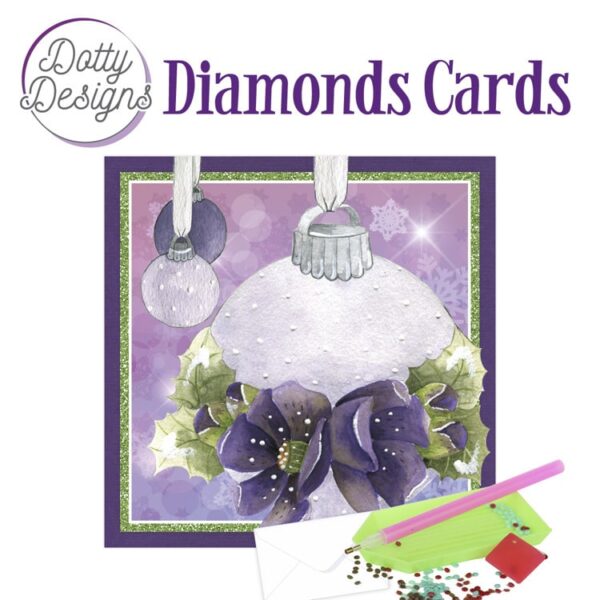 DDDC1051 Dotty Designs Diamond Cards - Christmas Bauble in Purple