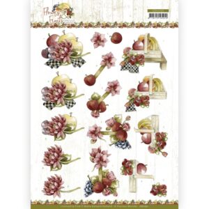 3D Cutting Sheet - Precious Marieke - Flowers and Fruits - Flowers and Apples Precious Marieke CD11721