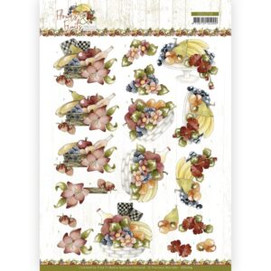 3D Cutting Sheet - Precious Marieke - Flowers and Fruits - Flowers and Bananas Precious Marieke CD11719