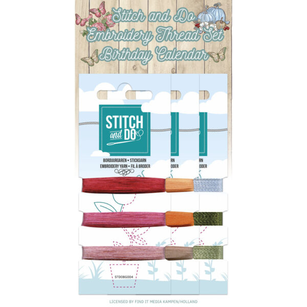 Stitch and Do Embroidery Thread Set for Birthday Calendar BVKS001