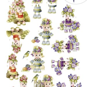 3D Cutting Sheet - Precious Marieke - Flowerpot Friends Precious Marieke CD11726