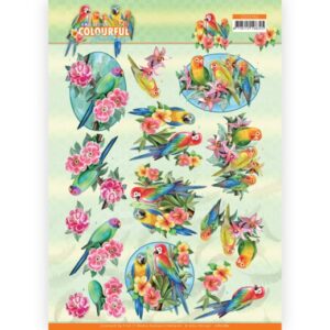 3D Cutting Sheet - Amy Design - Colourful Feathers - Parrot Amy Design CD11762