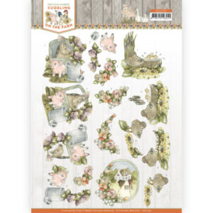 CD11757 3D Cutting Sheet - PM - Cuddling on the Farm - Duck (HJ203)